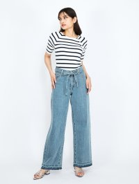 QUEENS COURT/クイーンズコート QUEENS COURT ボーダーニットスリムトップス≪手洗い可能≫/508283902