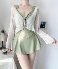 SETUP7/セットアップセブン SETUP7 シアーカーディガン付き ワンピース水着【返品不可商品】/508283937