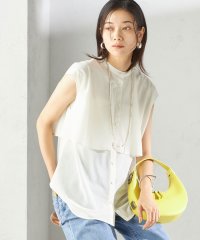 SHIPS WOMEN/《予約》〈手洗い可能〉シアー トリコット フレア ヨーク ノースリーブ ブラウス/508284711
