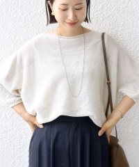 SHIPS WOMEN/〈手洗い可能〉ペーパー パフ スリーブ 半袖 ニット/508284715