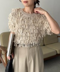 PAL OUTLET/【CAPRICIEUX LE'MAGE】ループフリンジ半袖プルオーバー/508284822