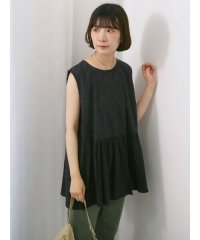 Samansa Mos2 blue/【Made in India】ノースリーブレースブラウス/508284876