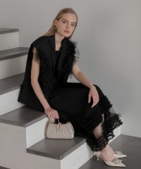Leja/レジャ Leja チュールフリルセットアップドレスワンピース2点セット美脚効果結婚式 パーティードレス 成人式 二次会 同窓会 お呼ばれ オケージョン 20代 /508284903