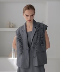 Leja/レジャ Leja チュールフリルセットアップドレスワンピース2点セット美脚効果結婚式 パーティードレス 成人式 二次会 同窓会 お呼ばれ オケージョン 20代 /508284903