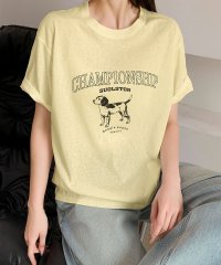LOWO/ロワ LOWO 綿混フロントプリントTシャツ カットソー/508284910