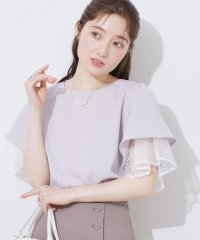 Couture Brooch/【マシンウォッシャブル・一枚で着映える】レース重ねフレアブラウス/508284992