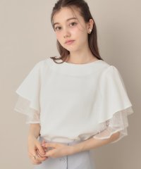 Couture Brooch/【マシンウォッシャブル・一枚で着映える】レース重ねフレアブラウス/508284992