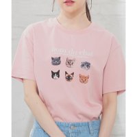 Honeys/ハニーズ Honeys アニマルプリントTシャツ トップス Tシャツ 半袖Tシャツ カットソー 半袖 コットン 綿 UVカット USAコットン アニマル柄 レデ/508285016
