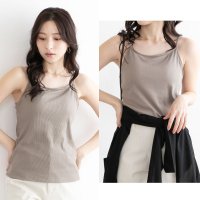 PINK PINK PINK/ピンクピンクピンク PINK PINK PINK 選べる2枚セット ブラトップ カップ付きキャミソール リブ 綿混 インナー レディース 大きいサイズ/508285022