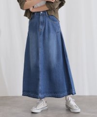 PourVous/プールヴー PourVous コットンサイドタックデニムスカート フォーマル ワンピース パーティードレス 20代 30代 40代/508285056