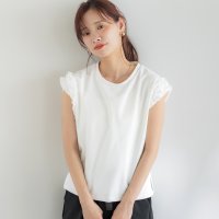 coca/コカ coca 肩フリルノースリーブTシャツ/508285777