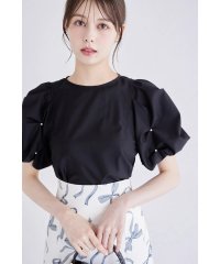 tocco closet/トッコクローゼット tocco closet 袖パール付きスモッキングブラウス/508285818