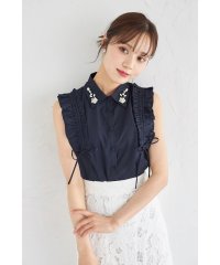 tocco closet/トッコクローゼット tocco closet ビジュー付きサイドフリル&リボンブラウス/508285822