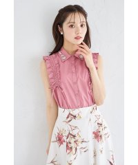 tocco closet/トッコクローゼット tocco closet ビジュー付きサイドフリル&リボンブラウス/508285822
