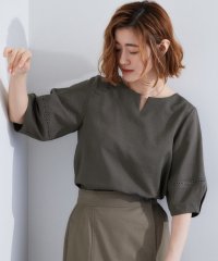 grove/お洒落に決まる 麻調袖コンシャスブラウス/508285909