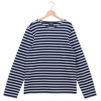SAINT JAMES/セントジェームス SAINT JAMES Tシャツ カットソー マンキエモダン ホワイト ネイビー メンズ ST.JAMES 9858 MARINE NEIGE/508286075