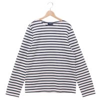 SAINT JAMES/セントジェームス SAINT JAMES Tシャツ カットソー マンキエモダン ホワイト ネイビー メンズ ST.JAMES 9858 NEIGE MARINE/508286076