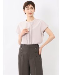 m.f.editorial/エムエフエディトリアル m.f.editorial バンドカラータック ノースリ比翼ブラウス/508286107