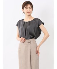 m.f.editorial/エムエフエディトリアル m.f.editorial シボサテン ノースリ プルオーバーブラウス/508286108