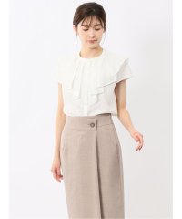 m.f.editorial/エムエフエディトリアル m.f.editorial フリル ノースリーブブラウス/508286109
