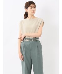 m.f.editorial/エムエフエディトリアル m.f.editorial 快適機能 無縫製ガーター フレンチ袖 クルーニット/508286121