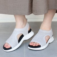 HS/エイチエス HS 【厚底スポサン】キラキラ ニット 厚底サンダル/508286167