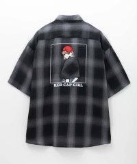 MAC HOUSE/マックハウス Mac－House ルーズサイズバックイラストオンブレーチェック半袖シャツ/508286359