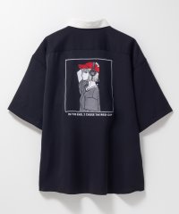 MAC HOUSE/マックハウス Mac－House ルーズサイズバック刺繍クレリック半袖シャツ/508286360