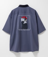 MAC HOUSE/マックハウス Mac－House ルーズサイズバック刺繍クレリック半袖シャツ/508286360