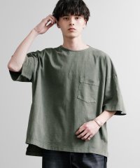 Rocky Monroe/ロッキーモンロー Rocky Monroe Tシャツ 半袖 ヴィンテージライク メンズ レディース スリット 胸ポケ 天竺 USAコットン ピグメント加工 Au/508286367