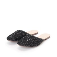 Lace Ladies/レースレディース Lace Ladies ツイード スパンコール ラウンドトゥ フラット ミュール サンダル/508286521