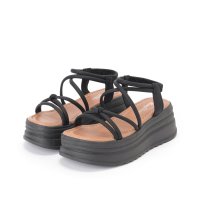 Lace Ladies/レースレディース Lace Ladies レースアップ風 アンクルストラップ 厚底 チューブ サンダル/508286527