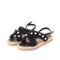 Lace Ladies/レースレディース Lace Ladies シアーフリル パール バックストラップ エスパドリーユ サンダル/508286536