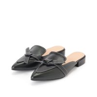 Lace Ladies/レースレディース Lace Ladies リボン風 ステッチ ポインテッドトゥ フラット ミュール サンダル/508286538