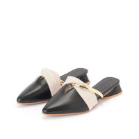 Lace Ladies/レースレディース Lace Ladies 異素材 配色 メタルストラップ ポインテッドトゥ ミュール サンダル/508286553