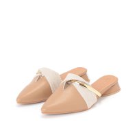 Lace Ladies/レースレディース Lace Ladies 異素材 配色 メタルストラップ ポインテッドトゥ ミュール サンダル/508286553