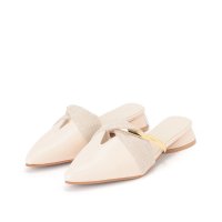 Lace Ladies/レースレディース Lace Ladies 異素材 配色 メタルストラップ ポインテッドトゥ ミュール サンダル/508286553