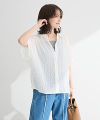 Green Parks/グリーン パークス Green Parks シアーシャーリングフレンチスリーブシャツ/508284574