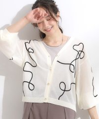 SHOO・LA・RUE　DRESKIP/シューラルー／ドレスキップ SHOO・LA・RUE/DRESKIP 刺繍デザインシアーニットカーディガン/508285955