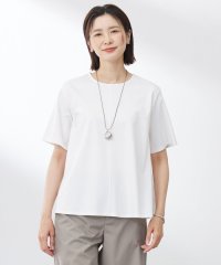 J.PRESS LADIES/【洗える】コットンスムース バック プリーツ カットソー/508287312