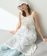アースミュージックアンドエコロジー earth music&ecology 花柄プリントボーラー刺繍ミニキャミドレス
