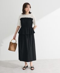 Green Parks/グリーン パークス Green Parks ラメリブペプラムドッキングワンピース/508287485