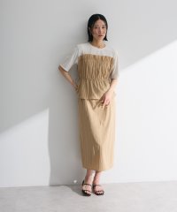 Green Parks/グリーン パークス Green Parks ラメリブペプラムドッキングワンピース/508287485