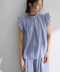 Green Parks/グリーン パークス Green Parks ・ELENCARE DUE ストライプフリルブラウス/508287487