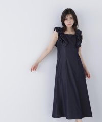 NATURAL BEAUTY BASIC/シャンブレーバブルフリルワンピース/508287511