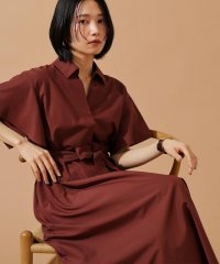 N Natural Beauty Basic/スキッパーリボンベルトシャツワンピース/508287522