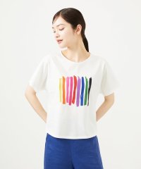 Sybilla/レインボーストライププリントTシャツ/508288993