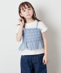 a.v.v(KID'S)/[140－150]チュールキャミドッキングＴシャツ/508289003