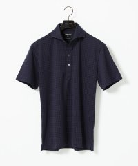 MICHEL KLEIN HOMME/千鳥柄ジャガード半袖ポロシャツ/508289007