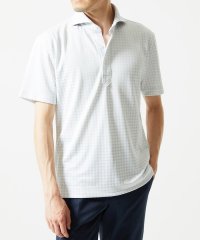 MICHEL KLEIN HOMME/千鳥柄ジャガード半袖ポロシャツ/508289007